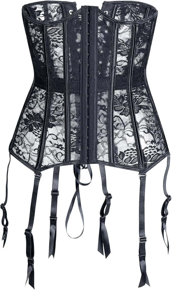 Cintura Corsetto Waspie WELROG Per Donna – Fasciante Elastico Con Bottoni E Velcro, Vita Stretta, Nero/beige/bianco, Taglie S-M-L