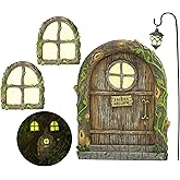 Fairy Door and Garden Kit - Outdoor Accessories for Trees, Gnome House, Decor