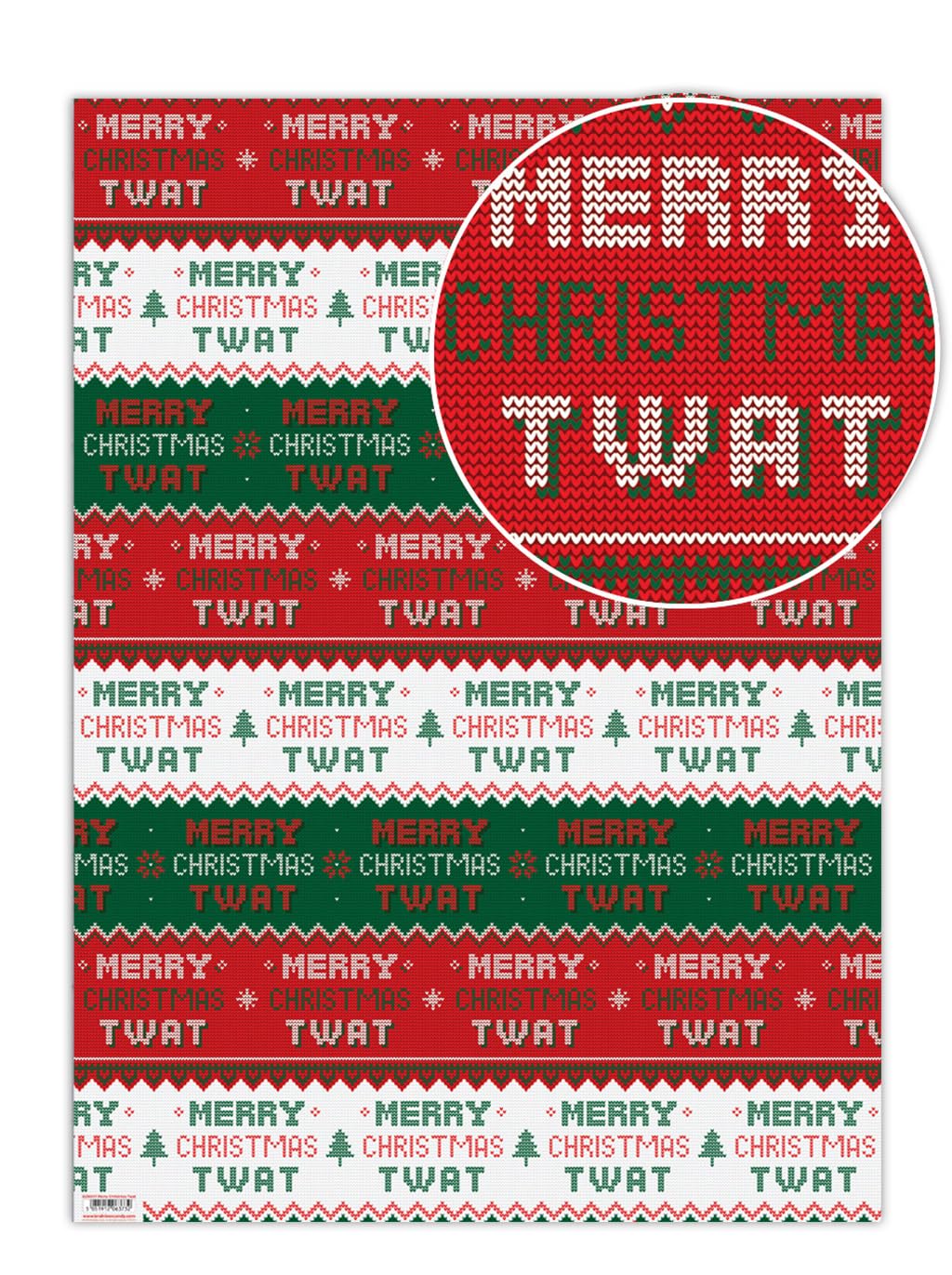 Christmas Wrap | Xmas Wrapping Paper | Adult Gift Wrap | Funny Rude | Offensive | by Brainbox Candy… (2 Sheets)