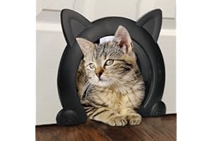 ikuso Cat Door for Interior Door,Indoor Cat Door,Pet Doors for Cat, 10.55"*2.45"*9.05" (L)