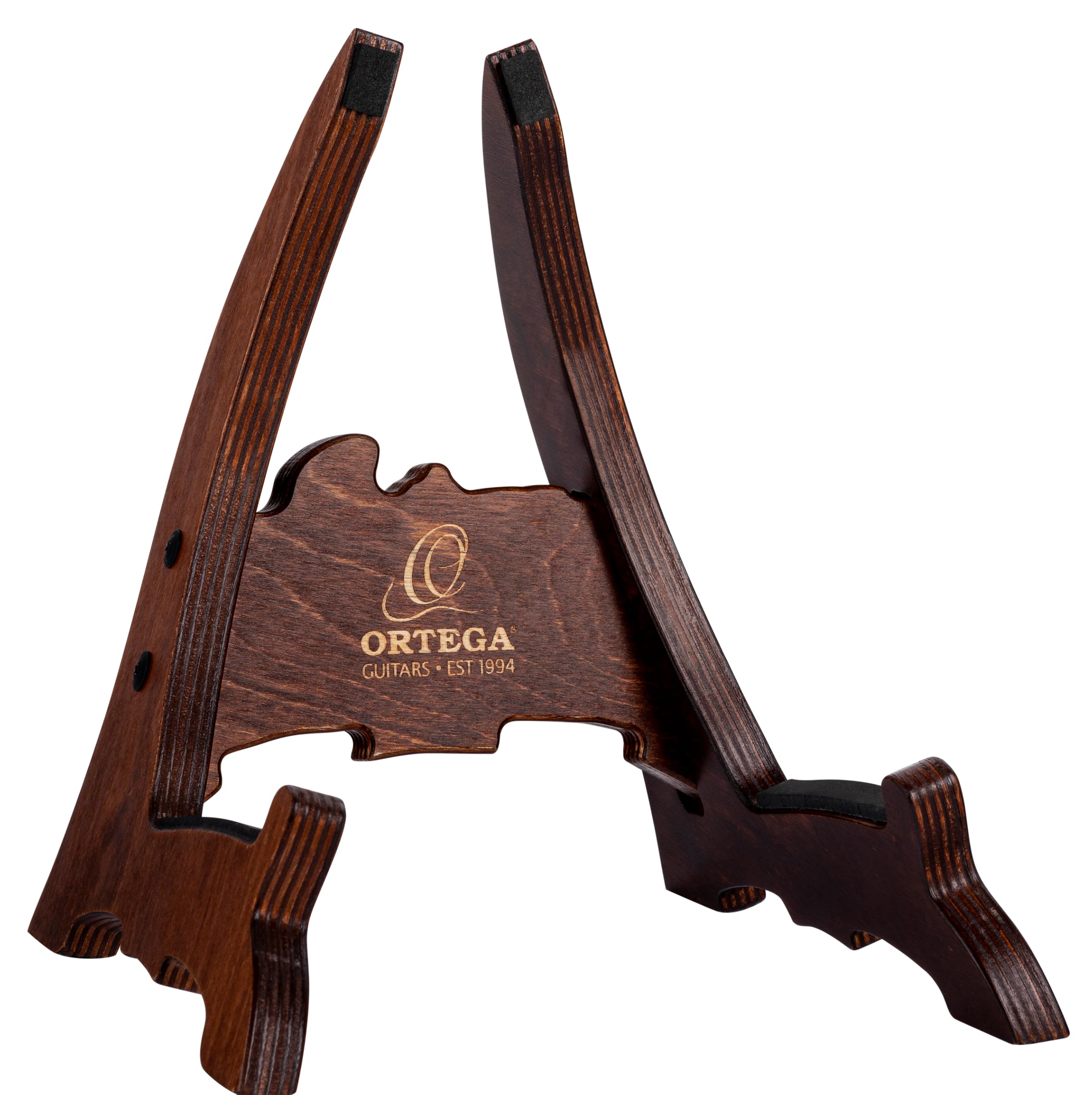 Ortega Guitars OWUS-1 Birch Wood Ukulele Stand, Dark Brown
