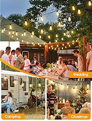 Larkvue 25FT Outdoor String Lights, Patio Lights