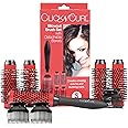 Click n Curl Blowout Brush Set of (5) Barrels + Universal Handle | Round Brush Set for Blowouts | Hairstyling Beauty Tools | (Small)
