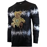 Screenshotbrand Mens Urban Hip Hop Premium Tie Dye Fleece - Pullover Active Urbanwear Street Fashion Crew Neck Sweatshirt