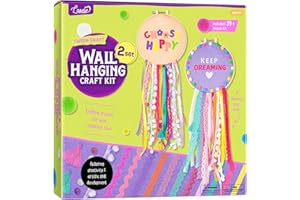 LAOESE Dream Catcher Kids' Felt Craft Kits - 2 Set Sewing Kit for Kids Arts and Crafts - Art Supplies Crafts Gift for Teens, Kid Toys Christmas Birthday Gift for Girls Ages 6 7 8-12 Year Old