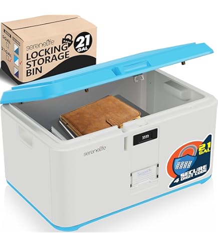 Amazon.com: SereneLife Locking Storage Container Bin, 21 Gallon