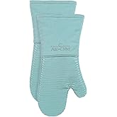 All-Clad Silicone Oven Mitts: Heat Resistant up to 500 Degrees - 100% Cotton & Silicone, 14"x7" Oven Mitt for Kitchen and Bar