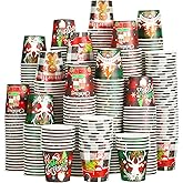 Skyley 600 Pack 3 oz Bathroom Paper Cups for Kids Disposable Mini Animal Mouthwash Cup Small Cold Beverage Drinking Container for Home Office Birthday Party Water Coolers(Red and Black Plaid Style)