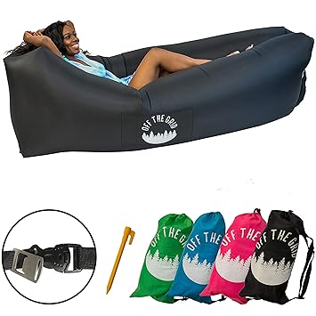 Off The Grid Inflatable Lounger Air Sofa Wind Chair Hammock Floating Portable Bed For Beach Pool Camping Outdoors Lazy Bag Cloud Couch