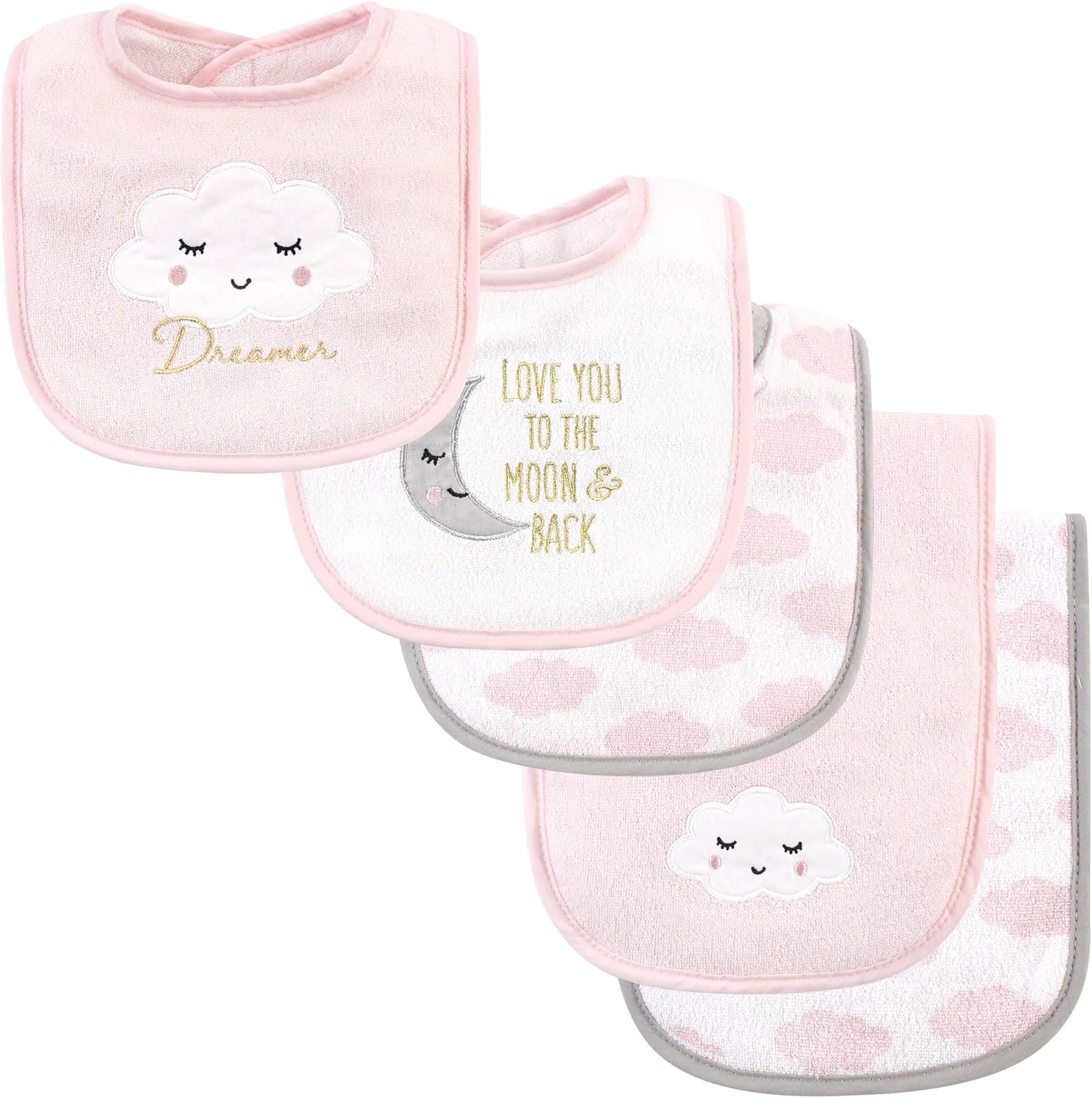 Hudson Baby Unisex Baby Cotton Terry Bib and Burp Cloth Set, Dreamer, One Size: Baby