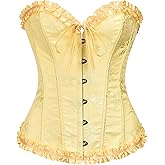 SZIVYSHI Corset Tops for Women, Bustier Shapewear Lingerie, Lace Waist Push Up Bodysuit