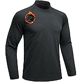 MAGCOMSEN Men's Thermal Shirts Long Sleeve Fleece Lined Base Layer Undershirts Athletic Warm Winter Workout Top
