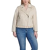 Levi's Women's Faux Suede Asymmetrical Belted Motorcycle Jackets (Standard & Plus Sizes)