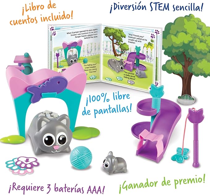 Learning Resources Coding Critters Scamper & Sneaker, ganador del premio Toy of the Year Award, escuela en casa, juguete interactivo de codificación STEM, juguete de codificación temprana para niños, juego de 22 piezas, edades 4+: ... - Amazon.com