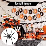 SHATCHI 24Pcs Halloween Spider Black Plastic Spiders Decoration Set view 6