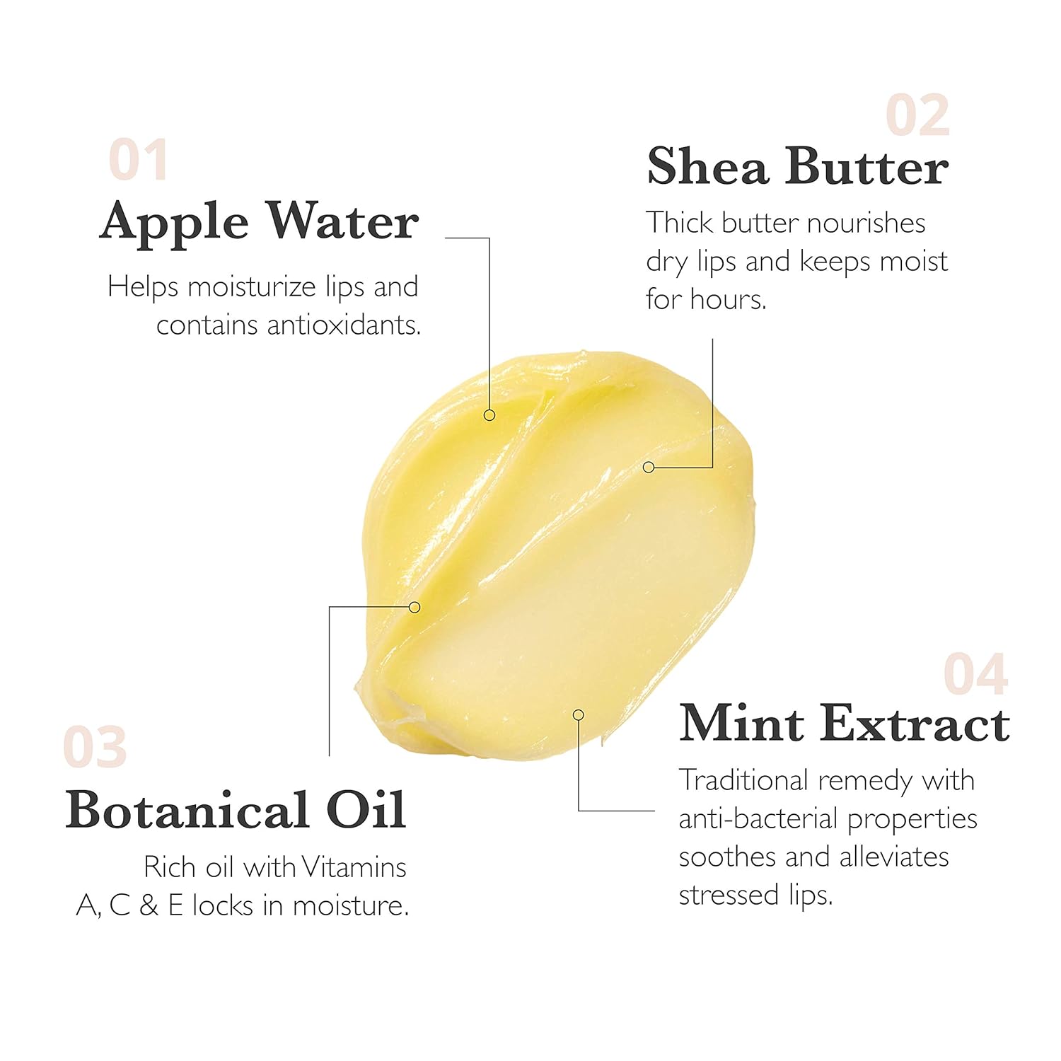 NOONI Applebutter Lip Balm with Shea Butter, AHAs, and Vitamins A, C & E | Moisturizing Lip Mask Overnight | Korean Skincare for Cracked Lip Repair | Cruelty-free, Gluten-free, Paraben-free : Beauty