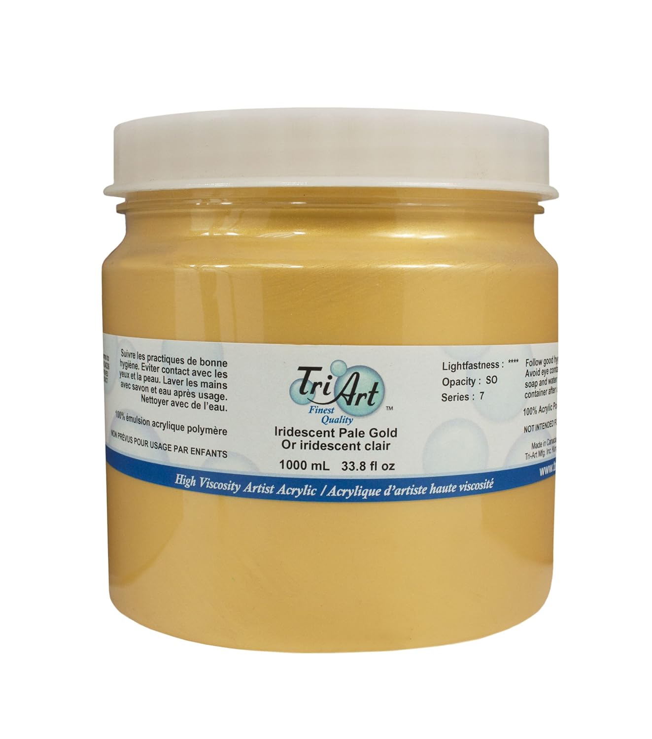 TriArt High Viscosity Paint, 1000ml, Iridescent Pale Gold