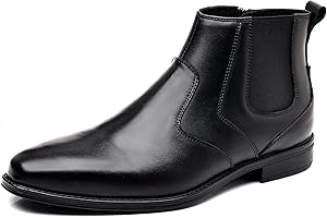 Holy dove Chelsea Boots Men – Genuine Leather,Chelsea Boots for Men with Side Zipper, Casual Slip-On Ankle Boots, Chukka & Oxford Style Dress Boots