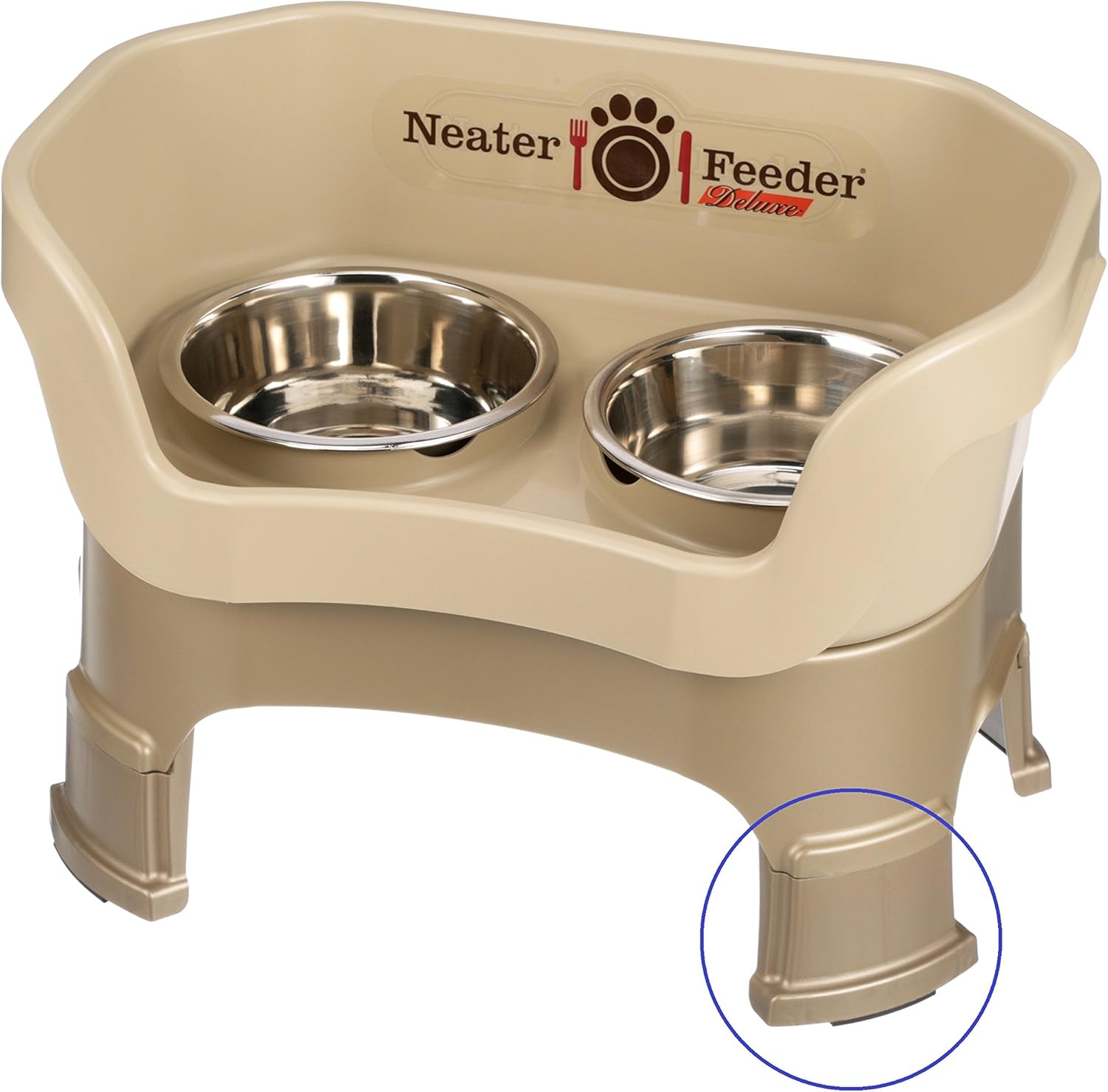 Neater Feeder Deluxe with Leg Extensions (Medium, Cappuccino)