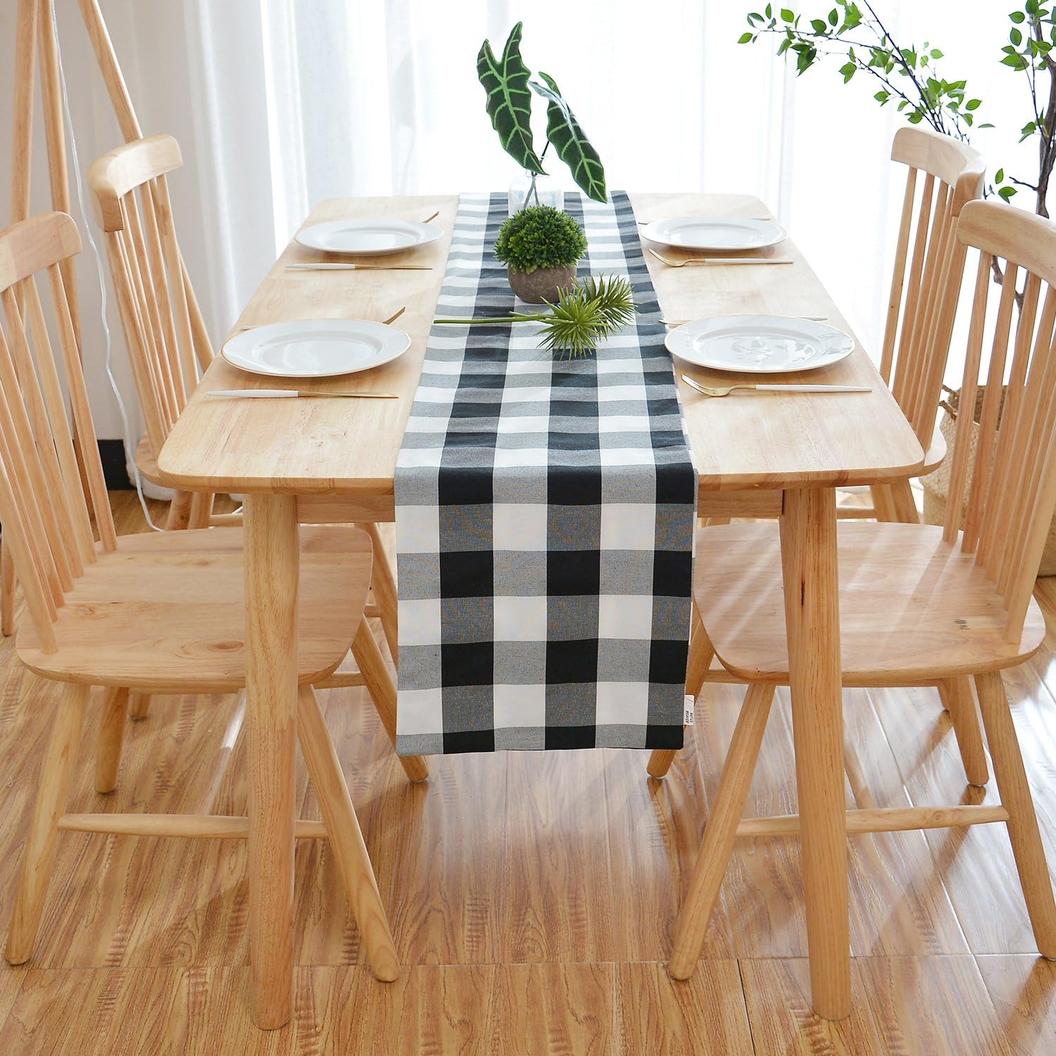 Best buffalo plaid table runner 36