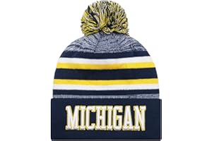 LEMOISTARS Football University Beanie Hat Winter Knit Men Cuffed Stylish Sport Hats Fashion Women Toque Cap with Pom