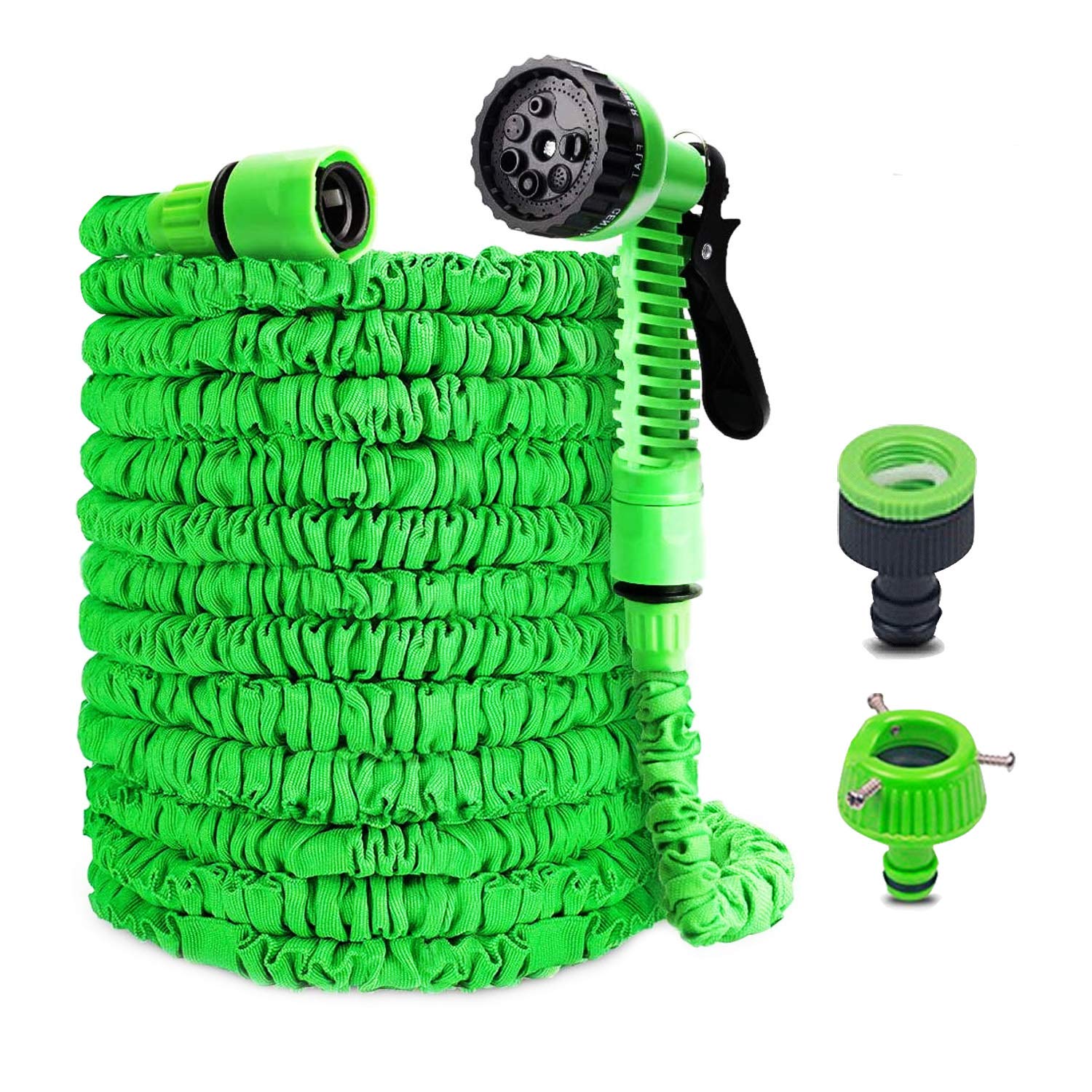 Yunjiadodo 100FT Garden Hose - Expanding Garden Water Hose Pipe Expandable Flexible Magic Lightweight Hosepipe & Spray Gun, Green