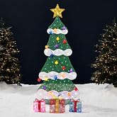 Best Choice Products 6ft Lighted 2D Christmas Tree Outdoor D&eacute;cor, Large Holiday Yard Decoration w/ 170 Twinkling LED Lights, Storage Bag - Multicolor