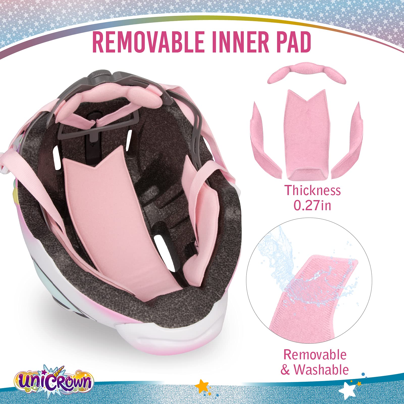 Kids Helmet Unicorn Helmet & Shark Helmet for Girl Boy, Children's Bike Helmet for 3-8 Years Multi-Sport Safety Certified Bicycle Helmet for Skateboard Skating Scooter