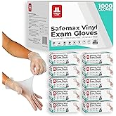 London Labs Medical Clear Vinyl Gloves Powder Free & Latex Free, Disposable, Food Safe