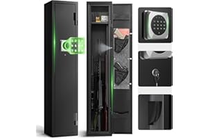 Emasme Gun Safes, Gun Cabinet 3 Rifle Safe for Rifles and Pistols, Gun Safe Gun Locker Gun Storage Gun Cabinets for Rifles and Shotguns Rifle Safes for Home (All-in-one 3 Gun Safe-Digital)