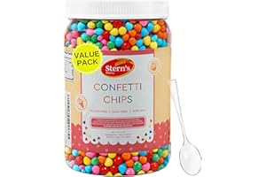 STERN'S BAKERY Rainbow Candy Coated Chocolate Chips | 1.5 lbs Cosmic Brownie Sprinkles | Mini Chocolate Baking Chips for Ice Cream & Cake Decorating | Kosher Nut Free Non GMO Vegan & Gluten Free | Stern’s Bakery