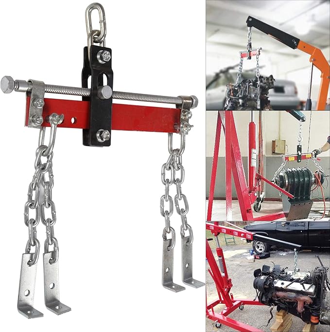 DHOUTDOORS Engine Hoist 1600lb 750kg Engine Leveller Crane Lift Chain