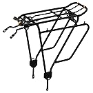 Ibera Bike Rack - Bicycle Touring Carrier Plus+ for Non-Disc Brake Mount, Frame-Mounted for Heavier Top & Side Loads, Height Adjustable for 26"-29" Frames
