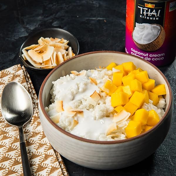 THAI KITCHEN COCONUT CREAM, UNSWEETENED, GLUTEN FREE, DAIRY FREE CREAM FOR BAKING AND SAVORY DISHES, NON BPA LINING, 13.66 FL OZ