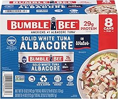 Bumble Bee Solid White Albacore Tuna in Water, 5 oz Can (Pack of 8) - Wild Caught Tuna - 29g Protein per Serving, High in Ome