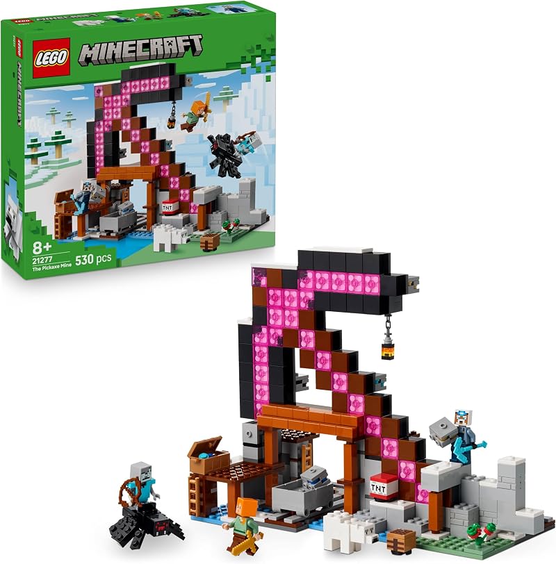 LEGO Minecraft The Pickaxe Mine 21277 Interactive Building Toy with Alex Miner