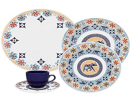 Oxford Coup Shanti 20 Piece Porcelain Dinnerware Set, White