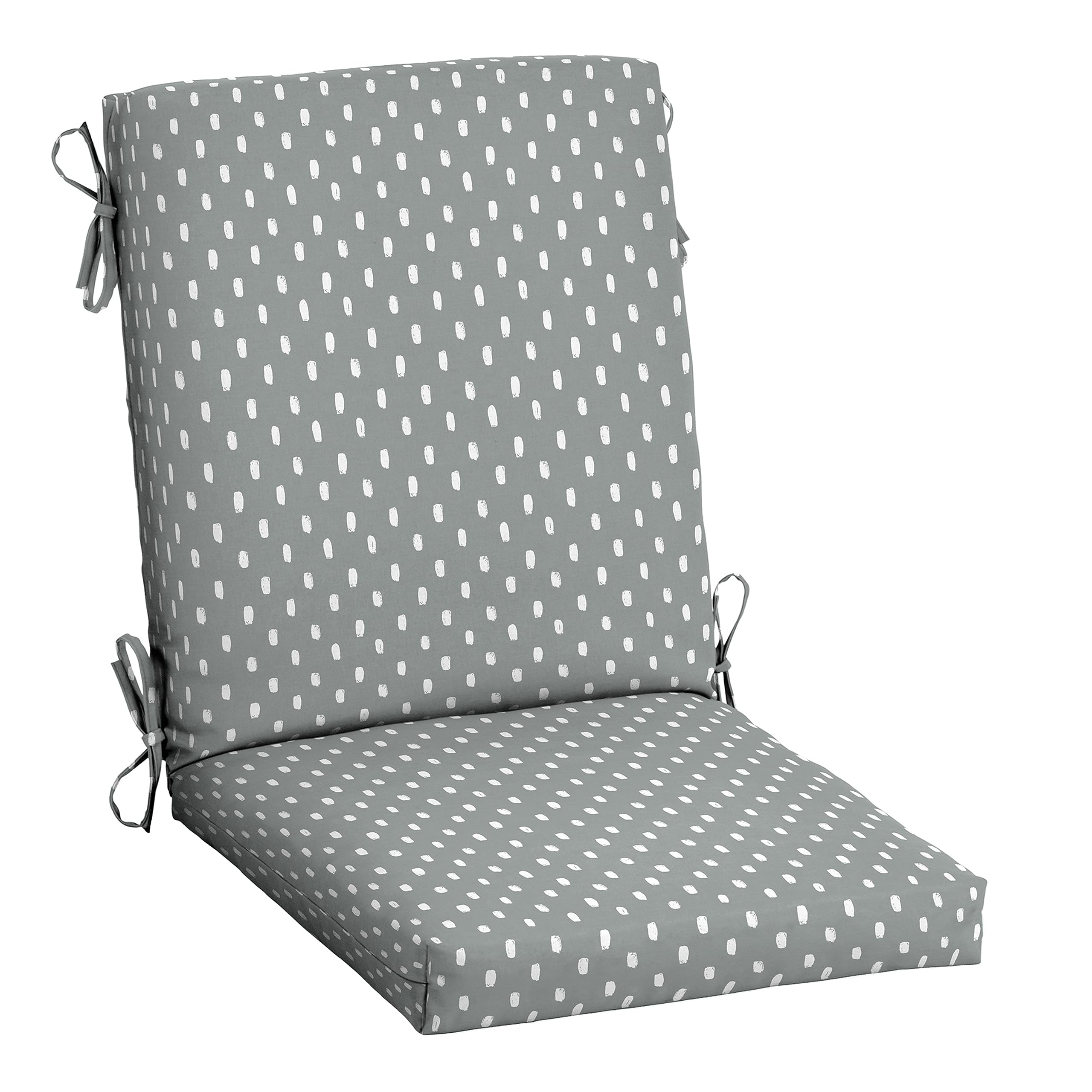 Arden earthFIBER Outdoor Dining Chair Cushion, 20 x 20, Rain-Proof, Fade Resistant, Stone Grey Dot Image