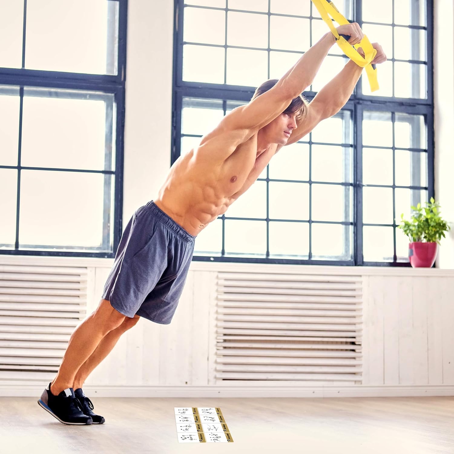Suspension Exercise Cards Vol 2, Set of 62 : Compatible w TRX, Woss, & Ritfit Trainer Straps : 50 Exercises for a Total Body Workout : Extra Large, Waterproof & Durable, With Diagrams & Instructions : Sports & Outdoors