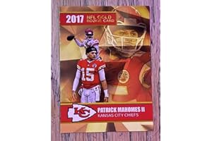 Patrick Mahomes II 2017 NFL Gold Rookie Gems Card RC Kansas City Chiefs
