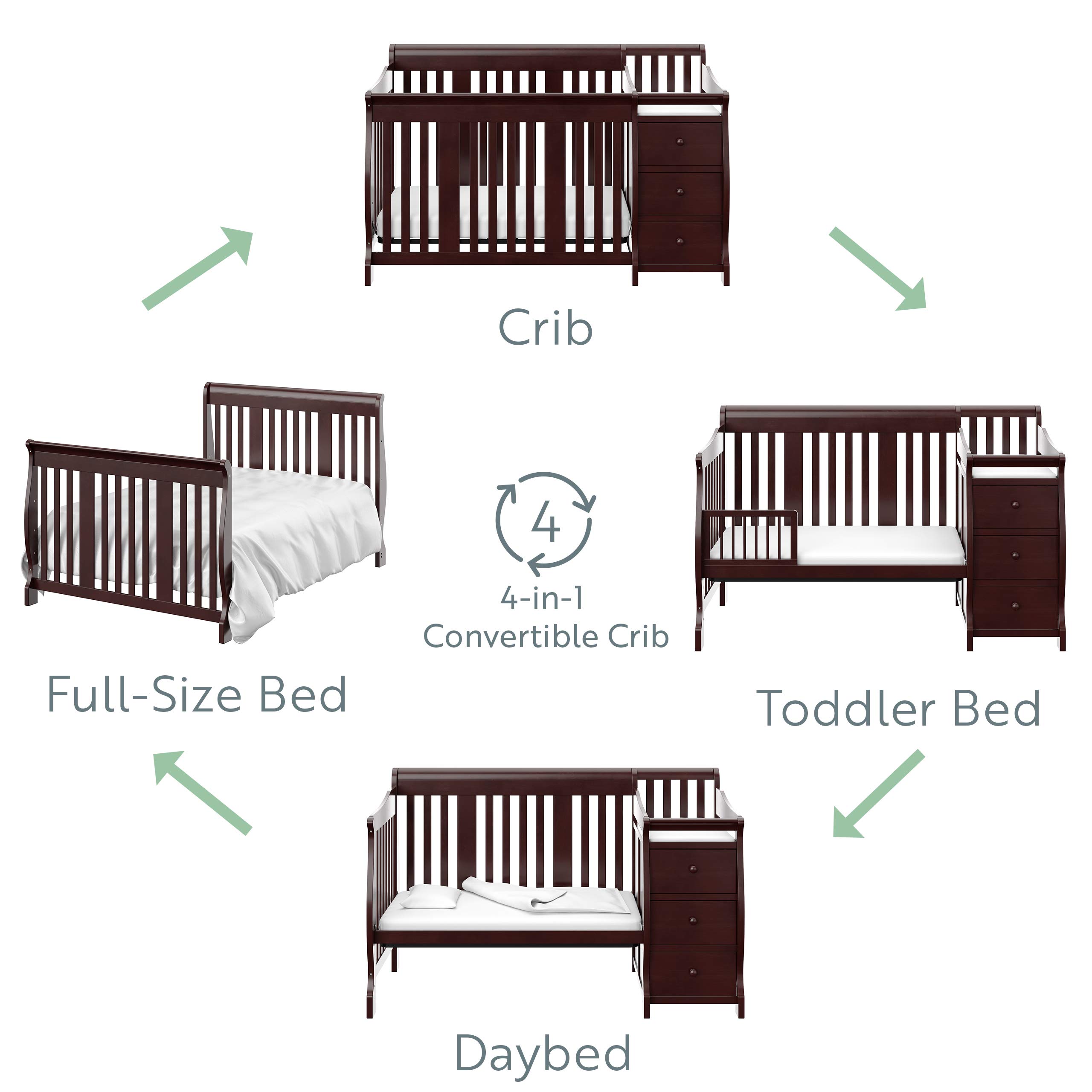 Mua Storkcraft Portofino 5-in-1 Convertible Crib and Changer (Espresso