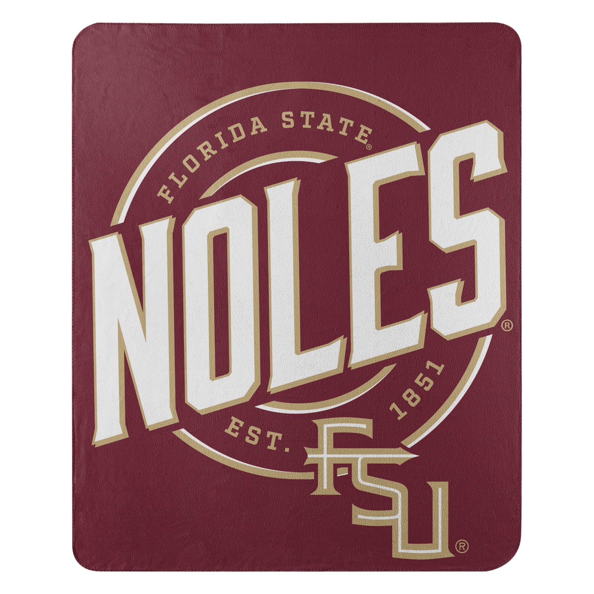 Northwest NCAA Florida State Seminoles Unisex-Adult Fleece Throw Blanket, 50" x 60", Campaign (Pack of 8) Image