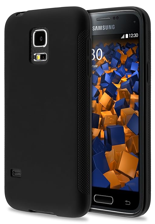 mumbi double GRIP Hülle für Samsung Galaxy S5 mini Schutzhülle schwarz