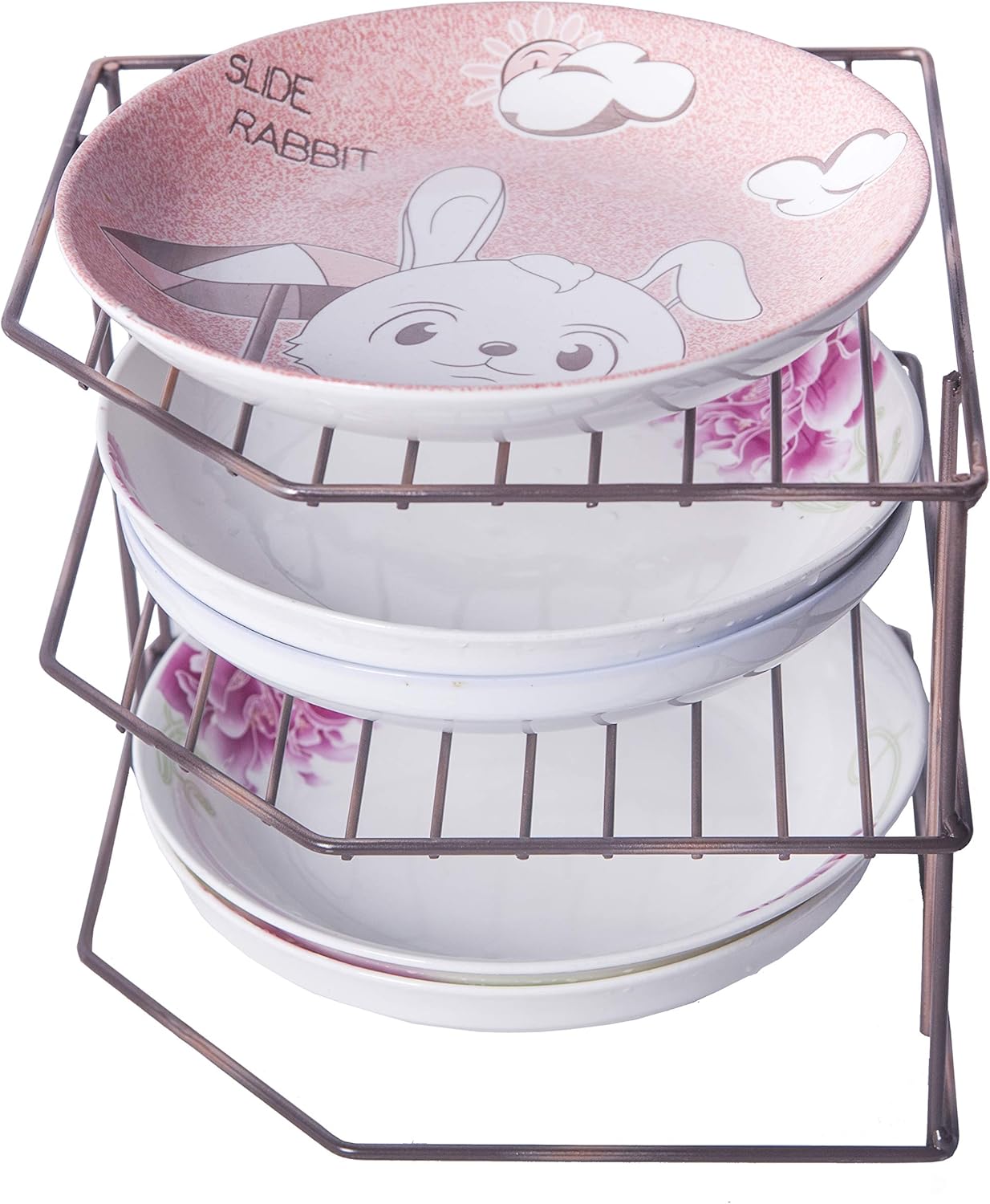 Amelitory 2 Tier Corner Shelf Kitchen Cabinet And Plate Organizer Bronze Kitchen Dining Amazon Com 2 tier corner shelf kitchen cabinet