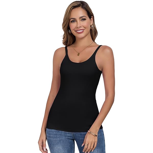 Velius Women's Sleeveless Camisole Tie Shoulder Mesh Strap