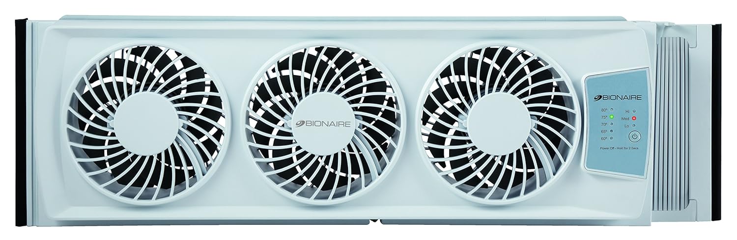 Bionaire Thin Window Fan with Manual Controls(BWF0502M-WM)