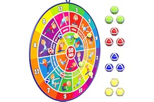 BooTaa 20" Large Dart Board for Kids, Kids Dart Board with Sticky Balls, Boys Toys, Indoor/Sport Outdoor Fun Party Play Game Toys, for 3 4 5 6 7 8 9 10 11 12 Year Old Boys Girls