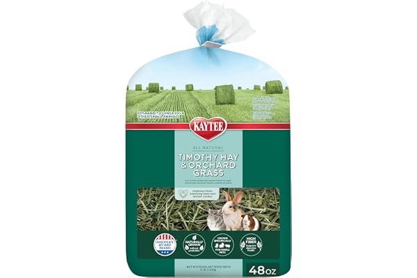 Kaytee Timothy Hay & Orchard Grass for Guinea Pigs, Rabbits & Other Small Animals, 48 oz