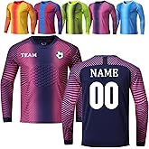 Custom Goalie Jersey for Kids Youth Adults Personalized Goalkeeper Uniform Padded Goalie Jersey for Men Women with Name Logo