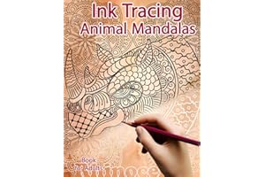 Ink Tracing Book for Adults: Animal Mandalas: Reverse Coloring and Activity book